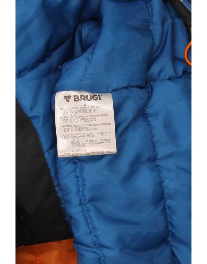 Jachetă de schi pentru bărbați Brugi, cu glugă, UK 40, mare, albastru, poliamidă color bloc