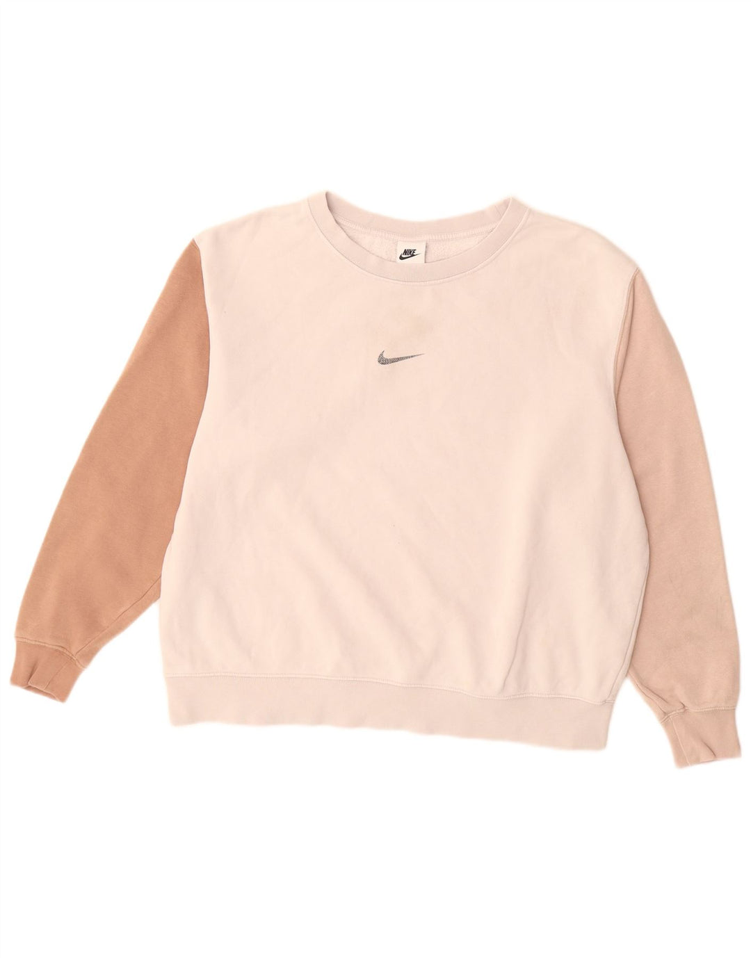 Pulover Nike pentru femei UK 14 Medium Bej Bumbac color bloc
