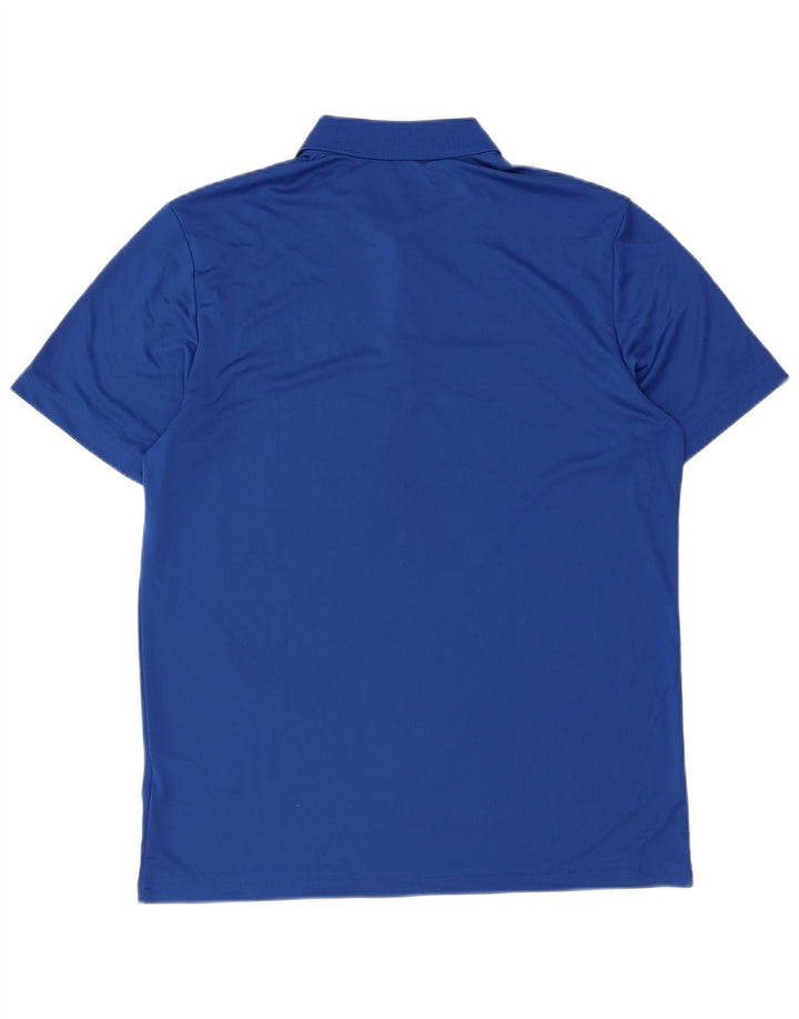 Tricou polo Adidas pentru bărbați, poliester albastru mediu