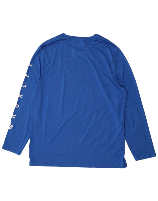Top grafic pentru bărbați Hurley cu mânecă lungă, XL, poliester, albastru