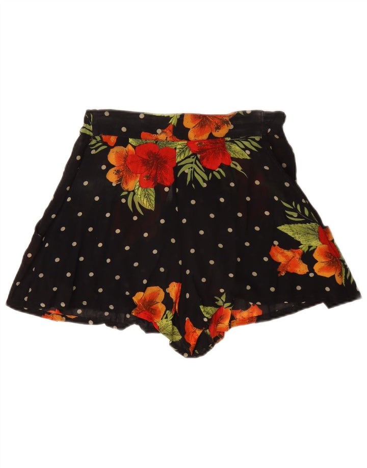 Pantaloni caldi cu talie înaltă pentru femei BYBLOS IT 38 XS W26 Viscoză florală neagră