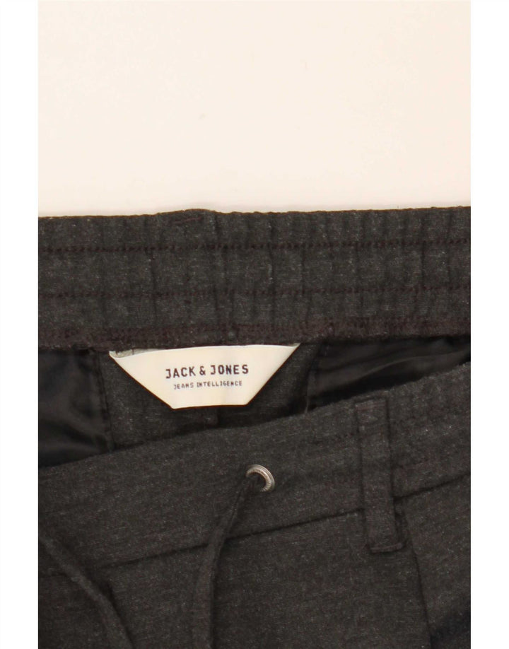 Pantaloni tăiați pentru bărbați Jack & Jones W31 L24 poliester gri