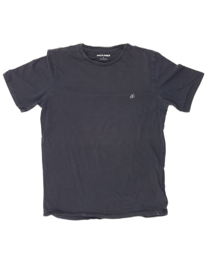 Tricou Jack & Jones pentru bărbați Top mic din bumbac bleumarin