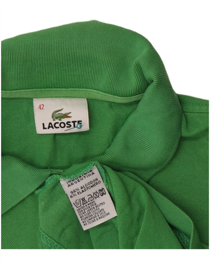 Tricou polo Lacoste pentru femei Mărimea 42 Bumbac verde mare