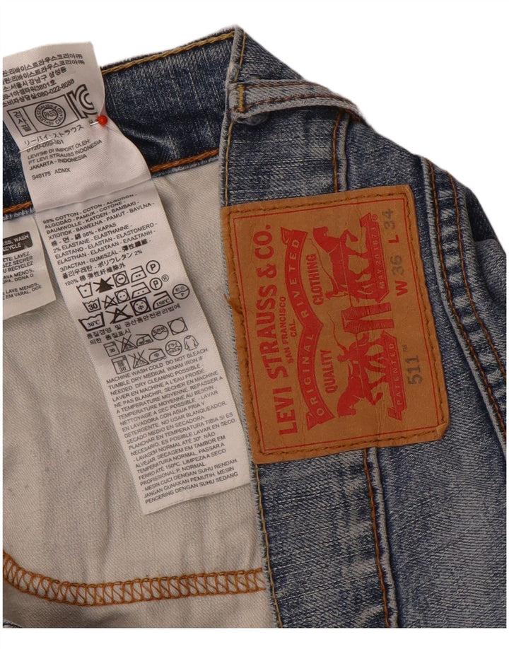 Blugi Levi's 511 Slim pentru bărbați W36 L34 Bumbac albastru