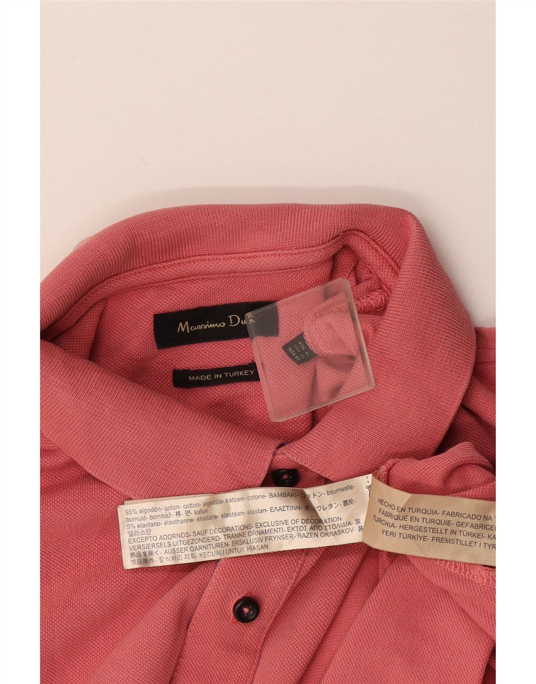 Tricou polo Massimo Dutti pentru bărbați, bumbac roz XL