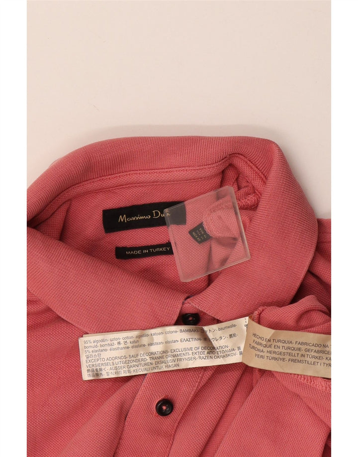 Tricou polo Massimo Dutti pentru bărbați, bumbac roz XL