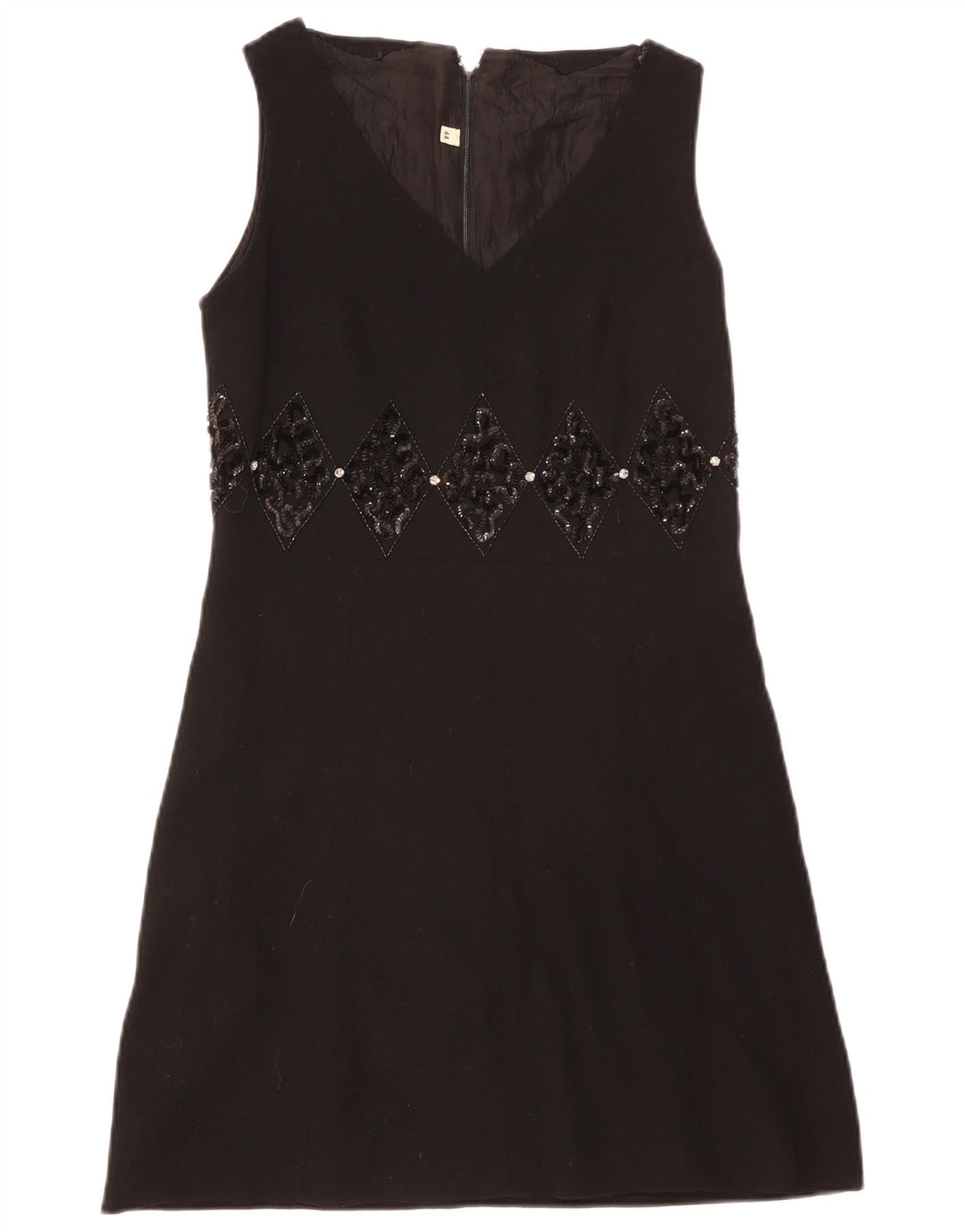 Rochie teacă fără mâneci vintage pentru femei IT 44 Medium Black