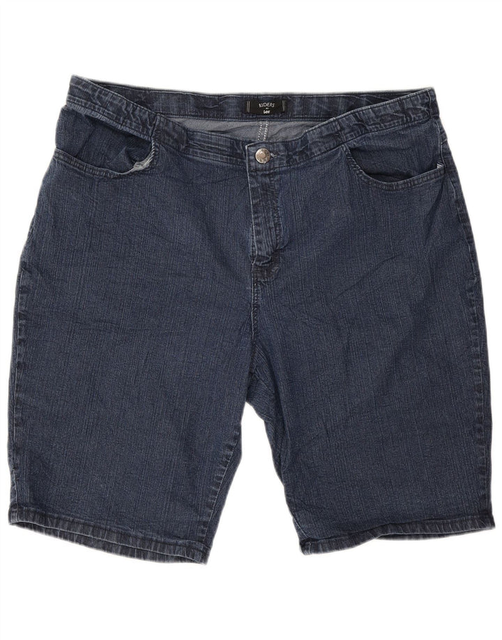 Pantaloni scurți din denim LEE Riders pentru femei US 18 2XL W40 Bumbac bleumarin