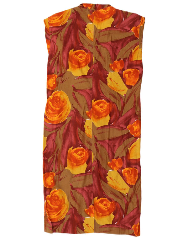 Rochie rochie fără mâneci pentru femei vintage IT 44 Medium Multicolor Floral