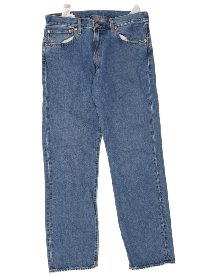 Blugi drepti pentru bărbați Levi's 551 W33 L32 Bumbac albastru