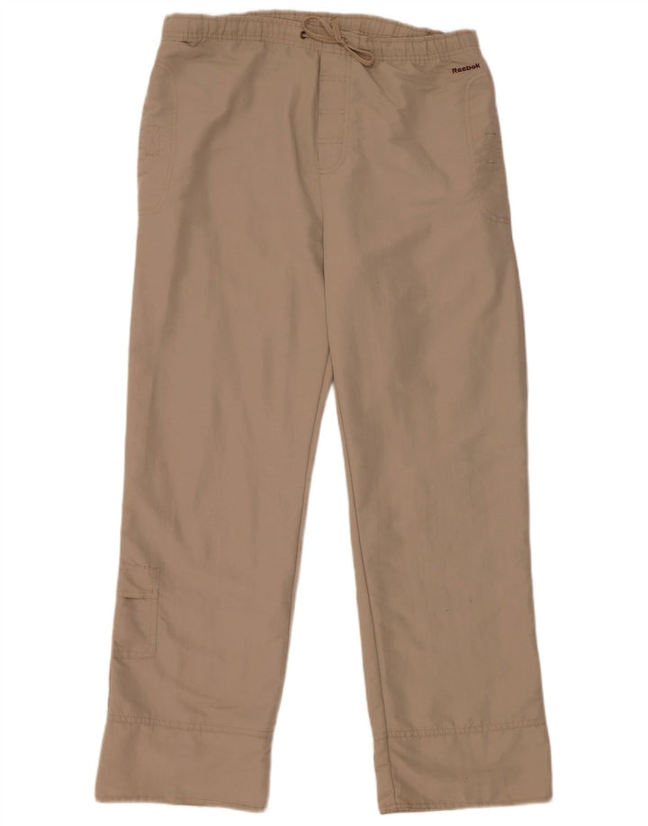 Pantaloni de trening cargo Reebok pentru femei UK 12 Medium Beige Nylon