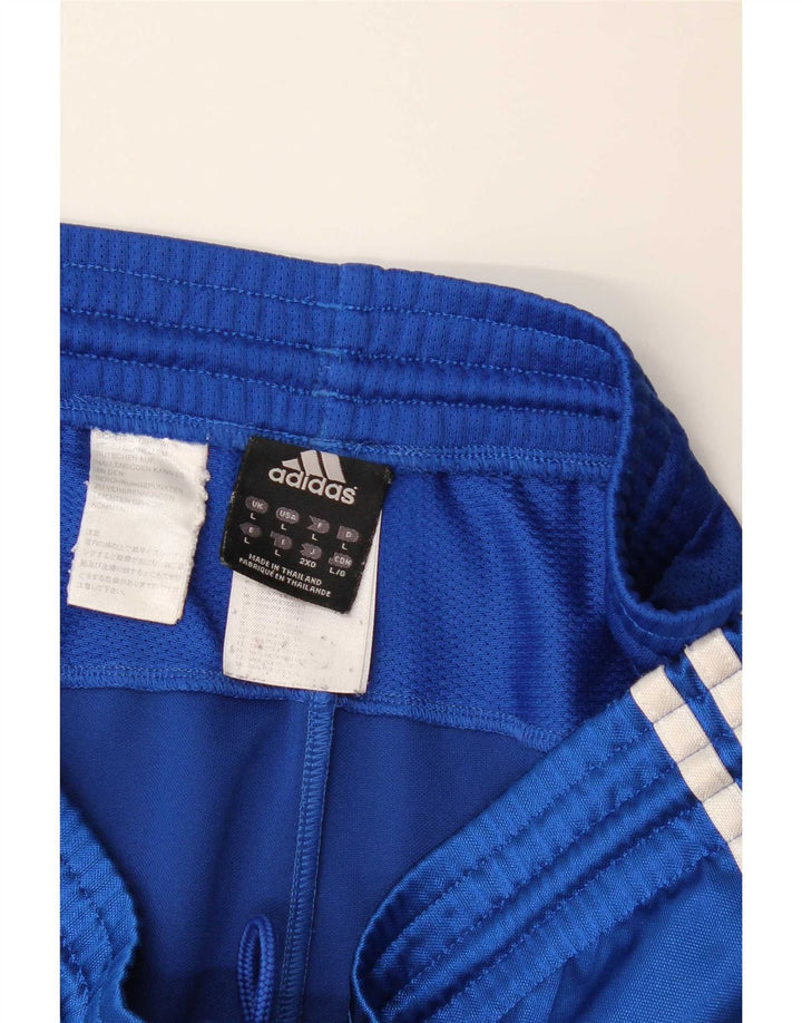 Pantaloni scurți sport pentru bărbați Adidas Climalite, mari, albastru, poliester color bloc