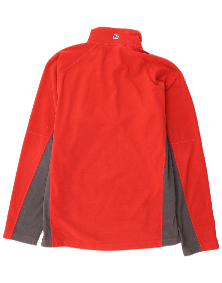 Jumper pentru bărbați Berghaus, cu fermoar și gât, din lână, mare, roșu, din poliester