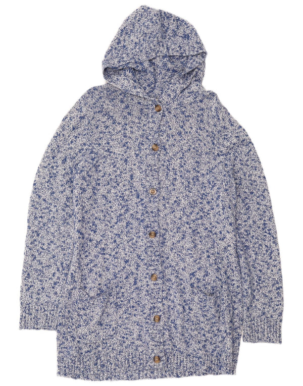 Pulover cardigan cu glugă pentru femei L.L.Bean UK 16, mare, albastru, pete