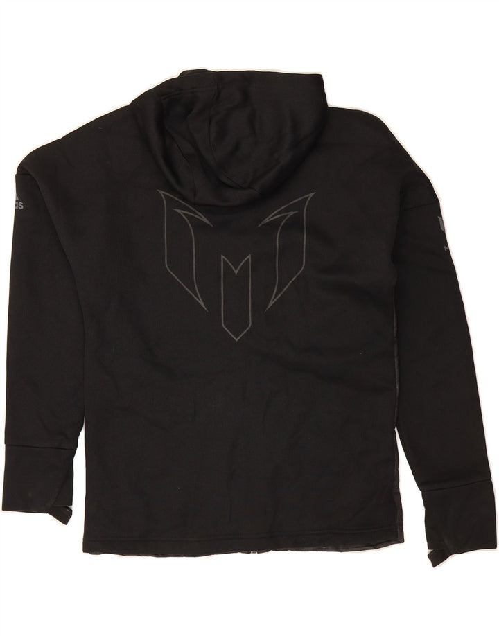 ADIDAS Boys MESSI Tracksuit Top Jacket 13-14 Years Black Colourblock Vintage Adidas and Second-Hand Adidas from Messina Hembry 