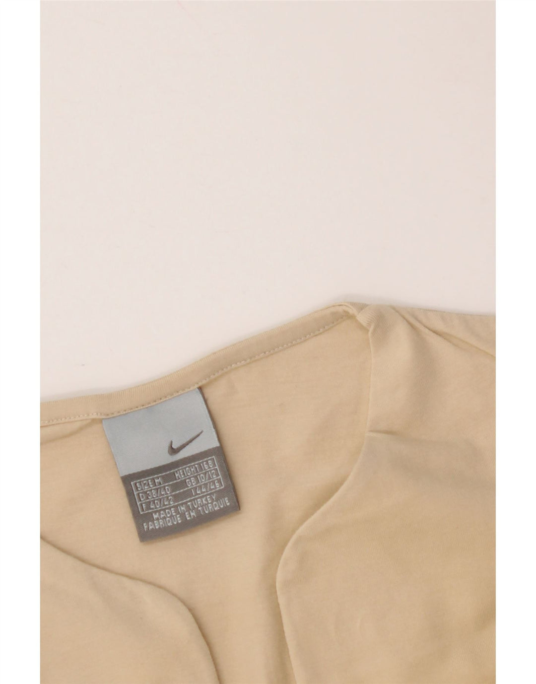 Top de tricou crop NIKE pentru femei UK 10/12 Bej mediu