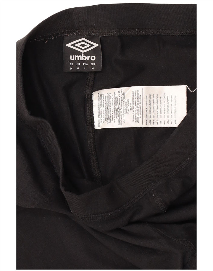 UMBRO Leggings crop pentru femei UK 12 Bumbac mediu negru