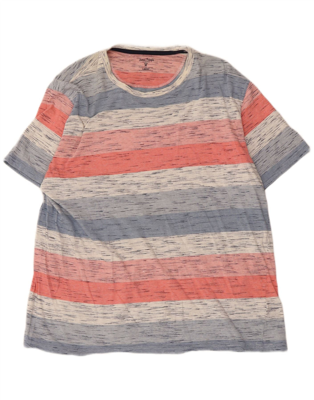 Tricou pentru bărbați James Pringle Top mare din bumbac cu dungi multicolore