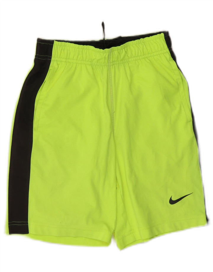 Pantaloni scurți sport Nike Dri Fit pentru băieți 8-9 ani Mici, verde, poliester