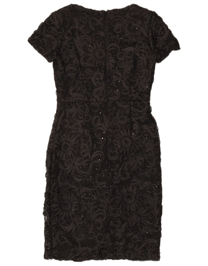PHASE EIGHT Rochie teacă pentru femei UK 10 Poliester floral negru mic