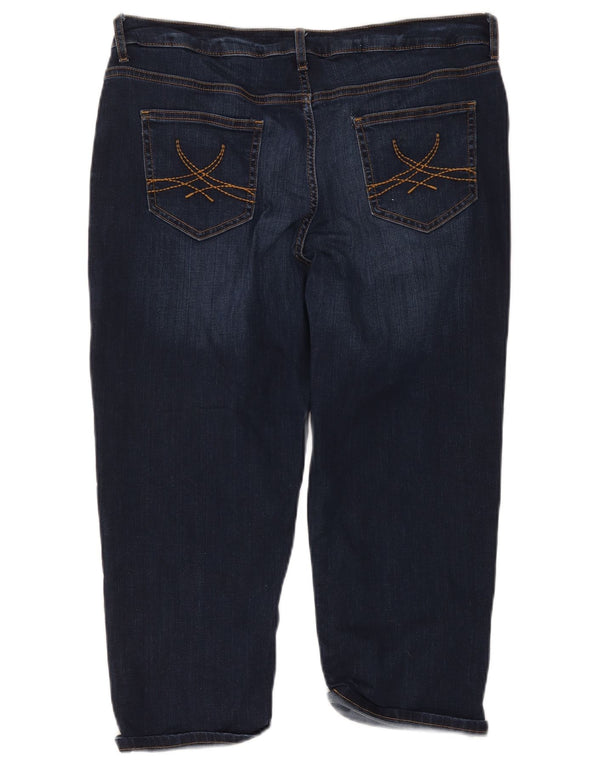 Blugi Capri pentru femei Marks & Spencer UK 16 Large W38 L20 Bleumarin Bumbac