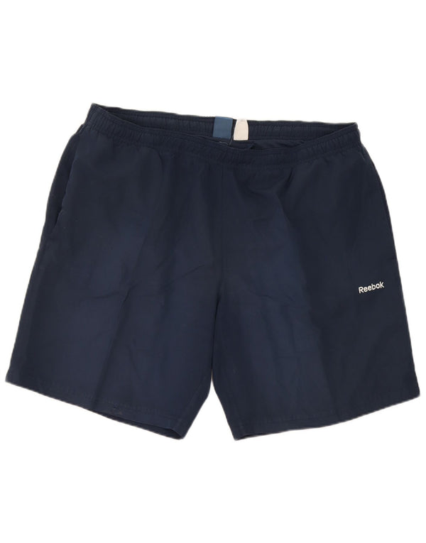 Pantaloni scurți sport Reebok pentru bărbați, mari, albastru, poliester