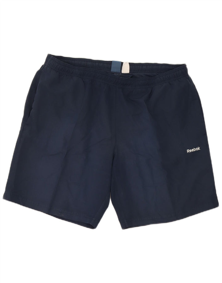 Pantaloni scurți sport Reebok pentru bărbați, mari, albastru, poliester