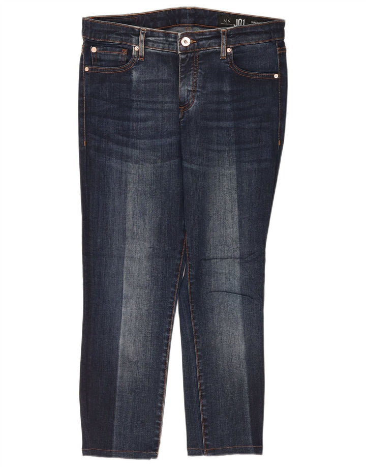 ARMANI EXCHANGE Jeans super skinny J01 Crop pentru femei W29 L23 bleumarin