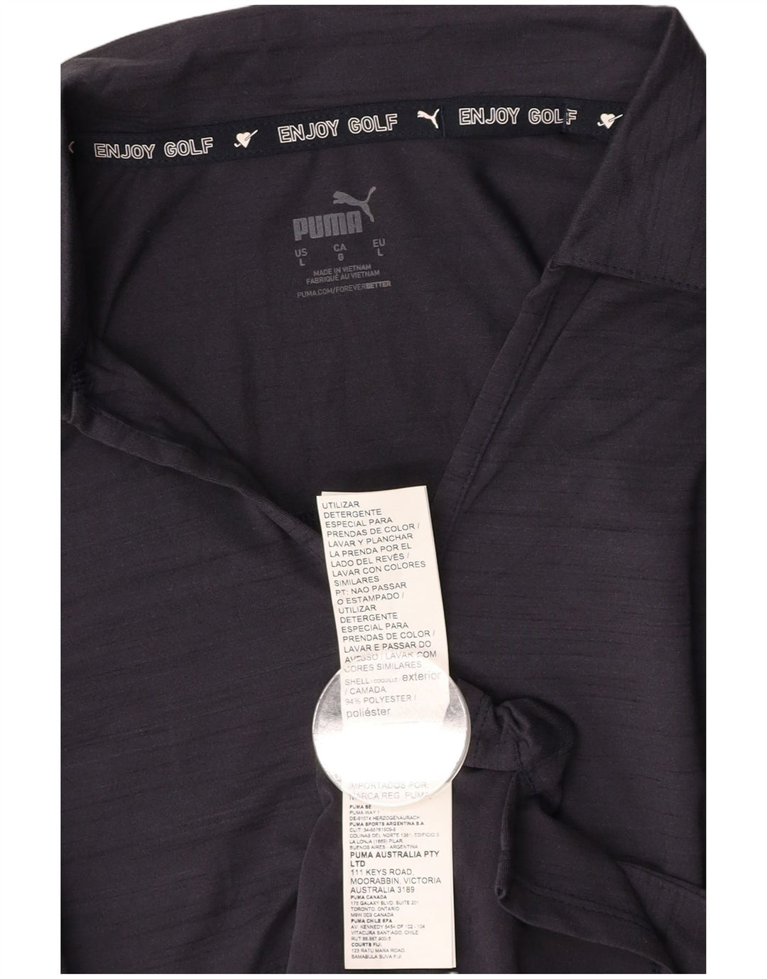 Tricou polo PUMA pentru femei UK 14, mare, albastru marin, poliester cu pături