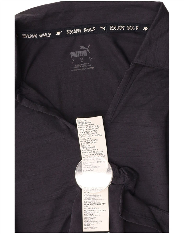 Tricou polo PUMA pentru femei UK 14, mare, albastru marin, poliester cu pături