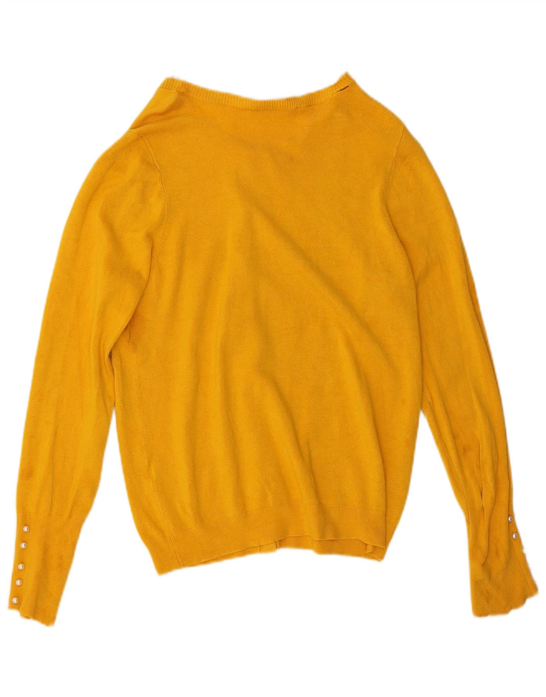 Pulover cardigan pentru femei Zara UK 16 mare galben