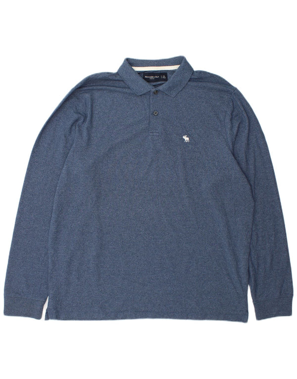 Tricou polo Abercrombie & Fitch pentru bărbați, 2XL, bumbac albastru