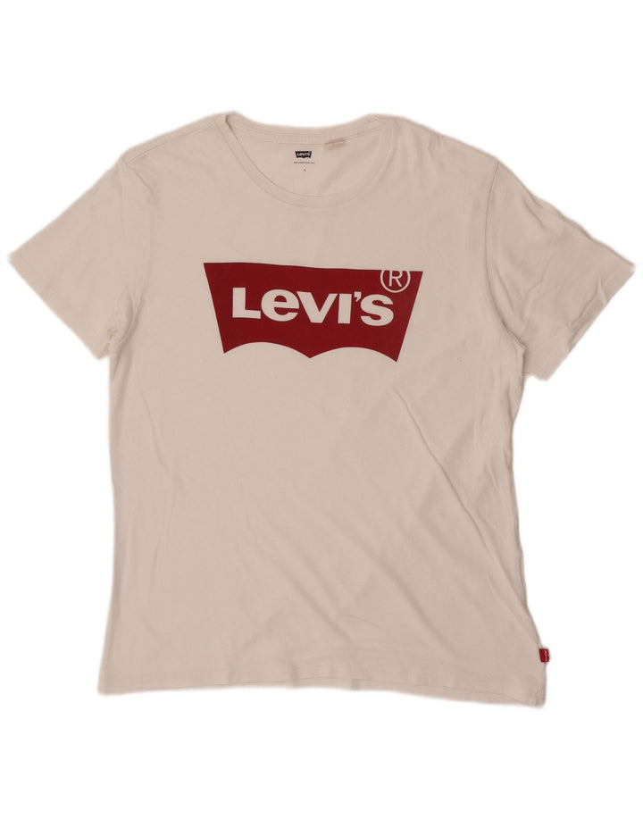 Tricou grafic pentru bărbați Levi's Top Large White