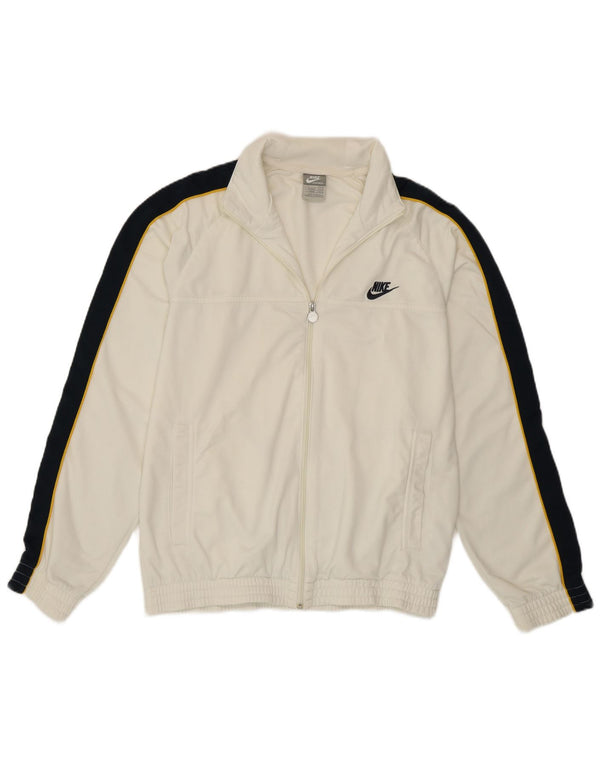 Jachetă de top Nike pentru bărbați, cu croială obișnuită, albă, cu blocuri de culoare, sport
