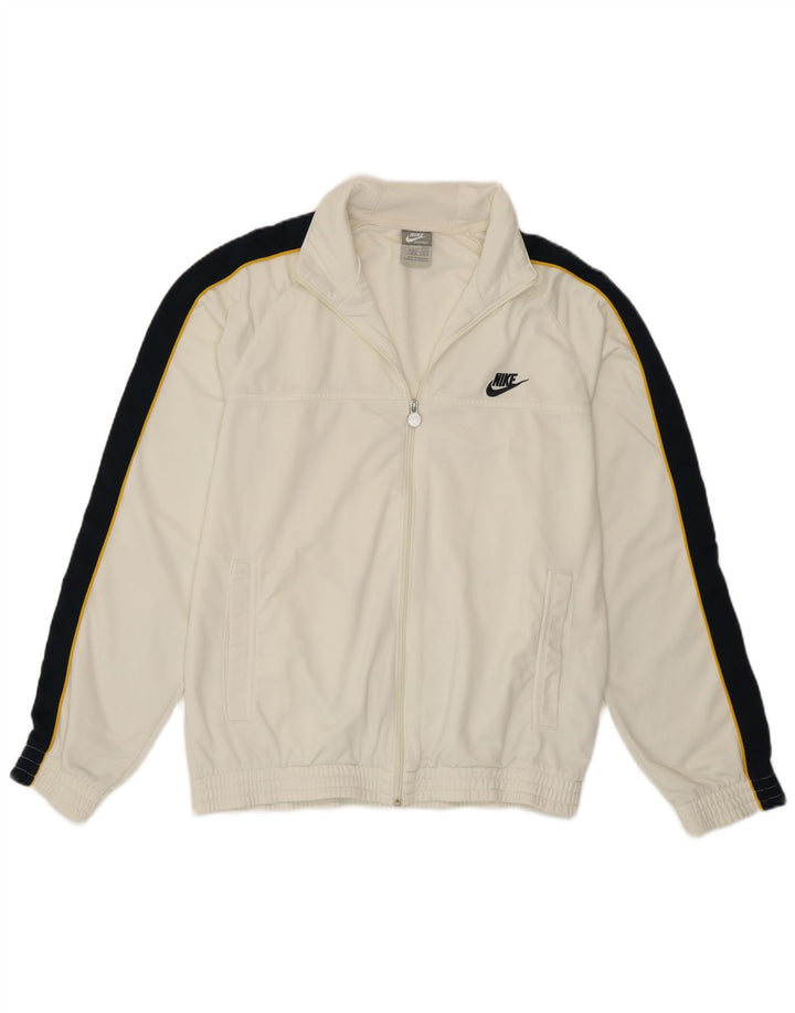 Jachetă de top Nike pentru bărbați, cu croială obișnuită, albă, cu blocuri de culoare, sport