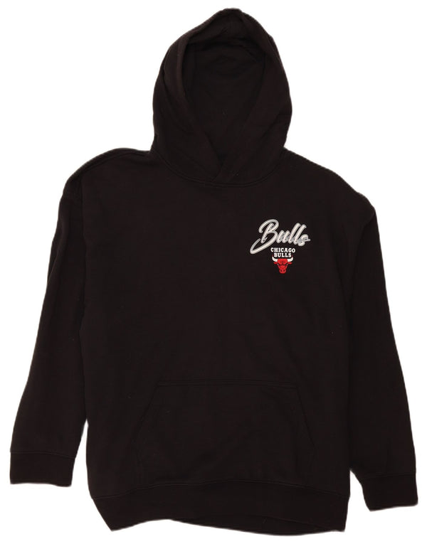 Pulover NBA pentru băieți Chicago Bulls Graphic Loose Fit 13-14 ani XL Negru