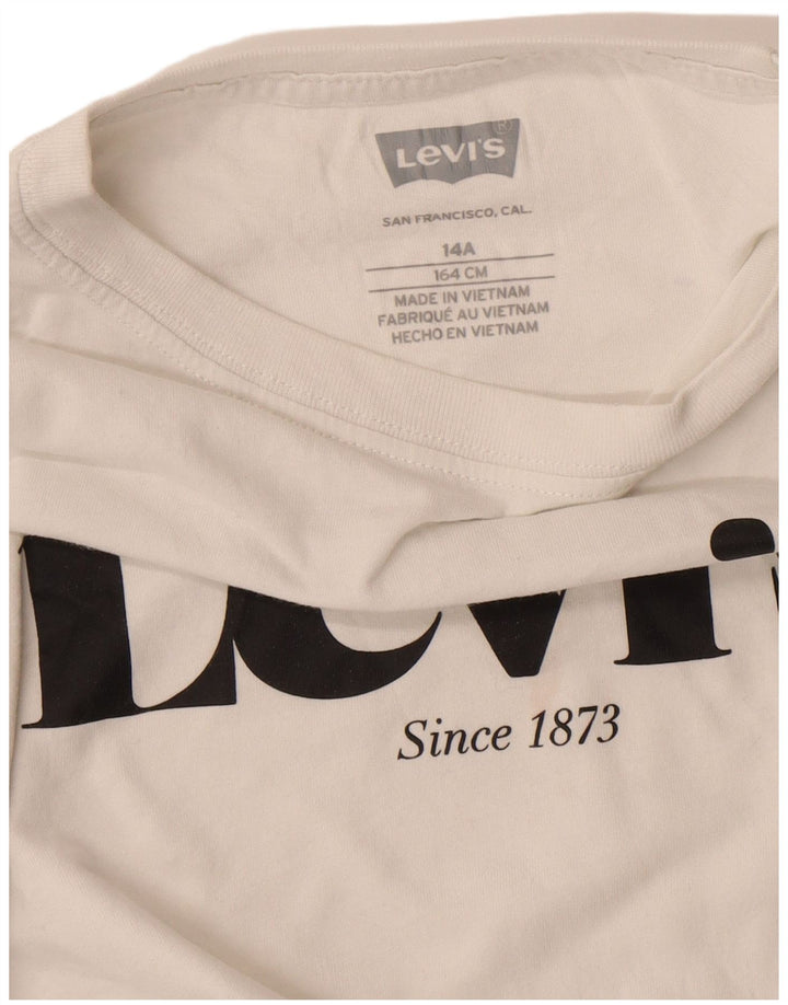 Tricou grafic Levi's pentru baieti Top 13-14 ani alb