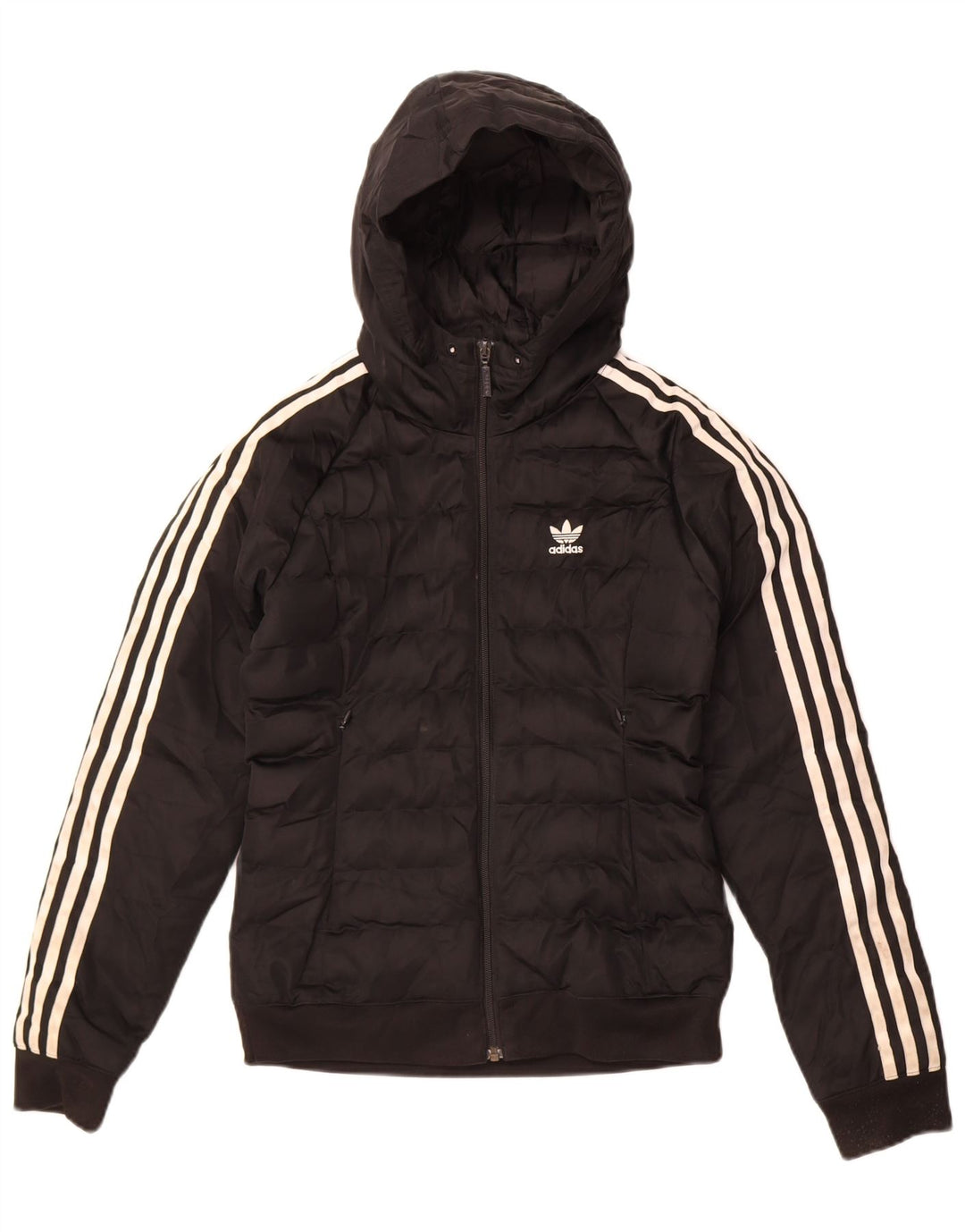 Jachetă căptușită cu glugă Adidas pentru femei UK 6 XS poliester negru