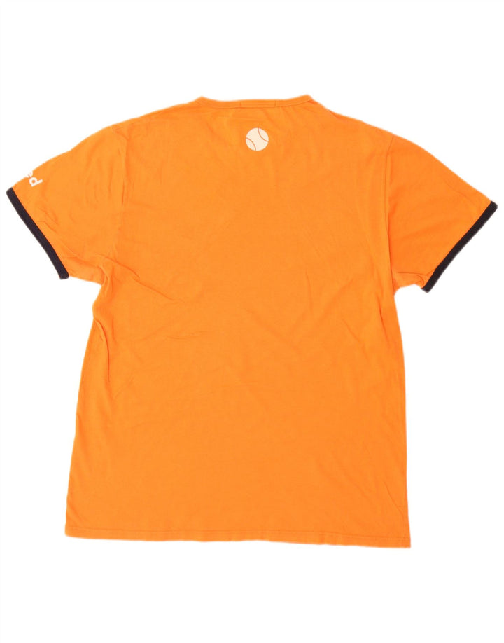 Tricou Fred Perry pentru bărbați Top din bumbac portocaliu mediu
