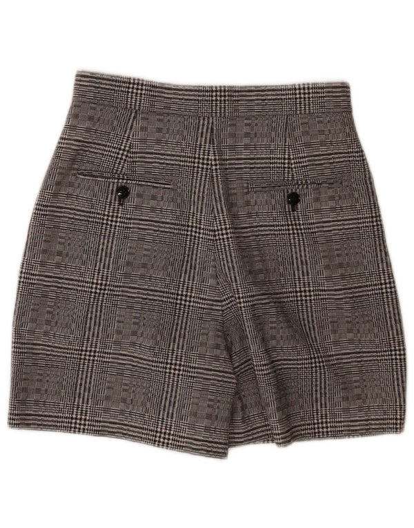 Pantaloni scurti chino pegged Reiss pentru femei UK 8 Small W26 Grey Check Wool