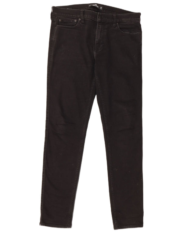 Blugi skinny pentru bărbați Hollister W34 L34 bumbac negru