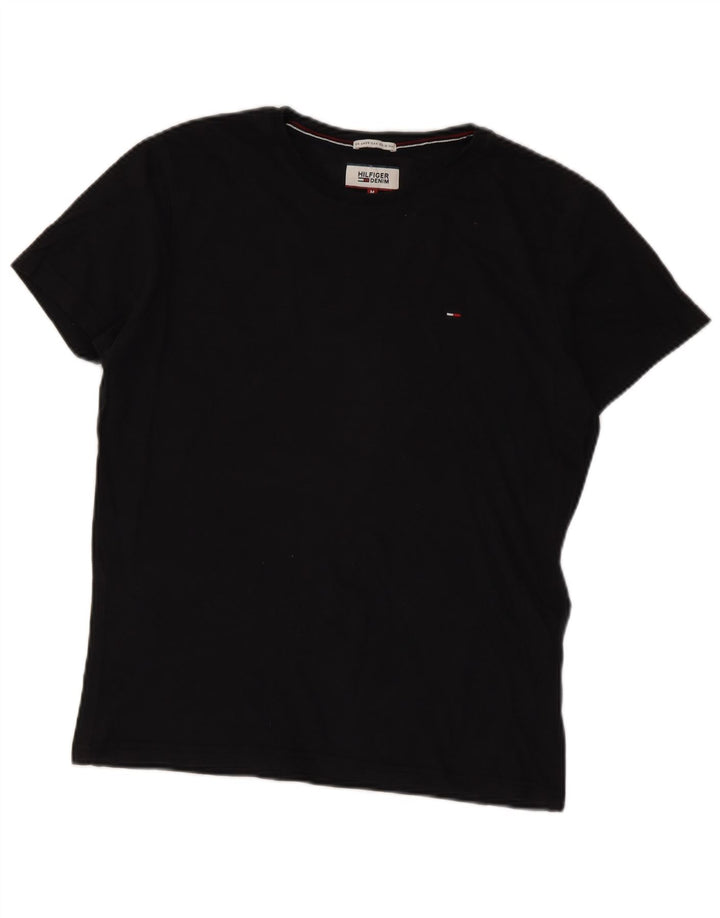 Tricou pentru bărbați Tommy Hilfiger Top mediu negru bumbac