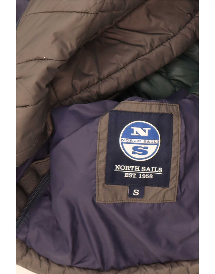Jachetă căptușită cu glugă North Sails pentru bărbați UK 36, nailon, gri mic