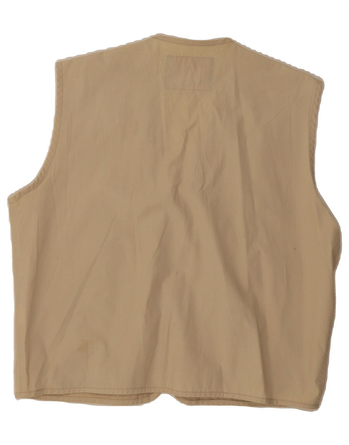 LEADER Mens Utility Gilet UK 42 XL Beige Polyester Vintage Leader and Second-Hand Leader from Messina Hembry 