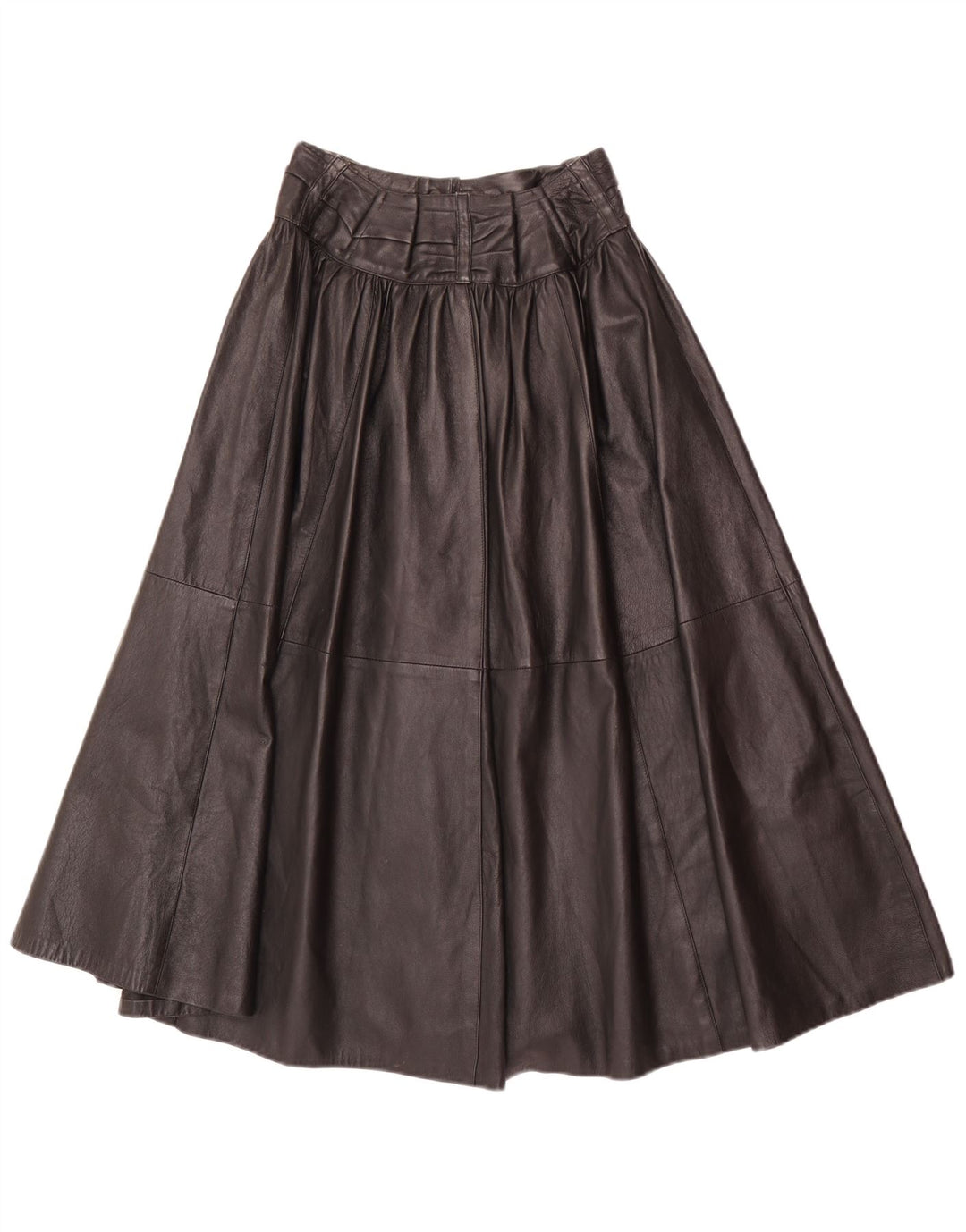 Fusta evazată din piele pentru femei cu talie înaltă Avedon W24 Small Black