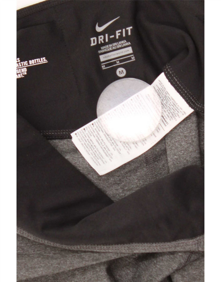 Leggings Nike Dri Fit pentru femei UK 14 Gri mediu Poliester color bloc