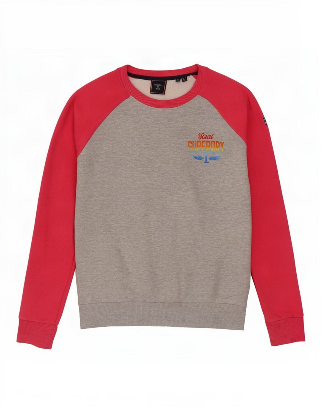 Pulover supradimensionat pentru femei Superdry UK 10, mic, gri Colorblock