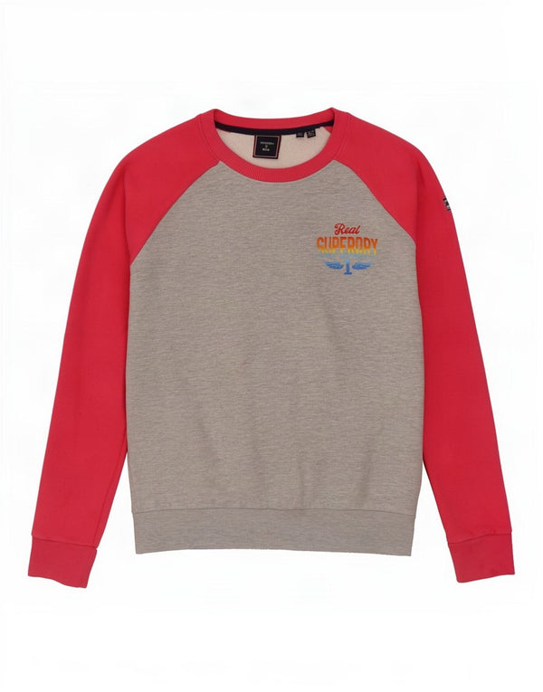 Pulover supradimensionat pentru femei Superdry UK 10, mic, gri Colorblock