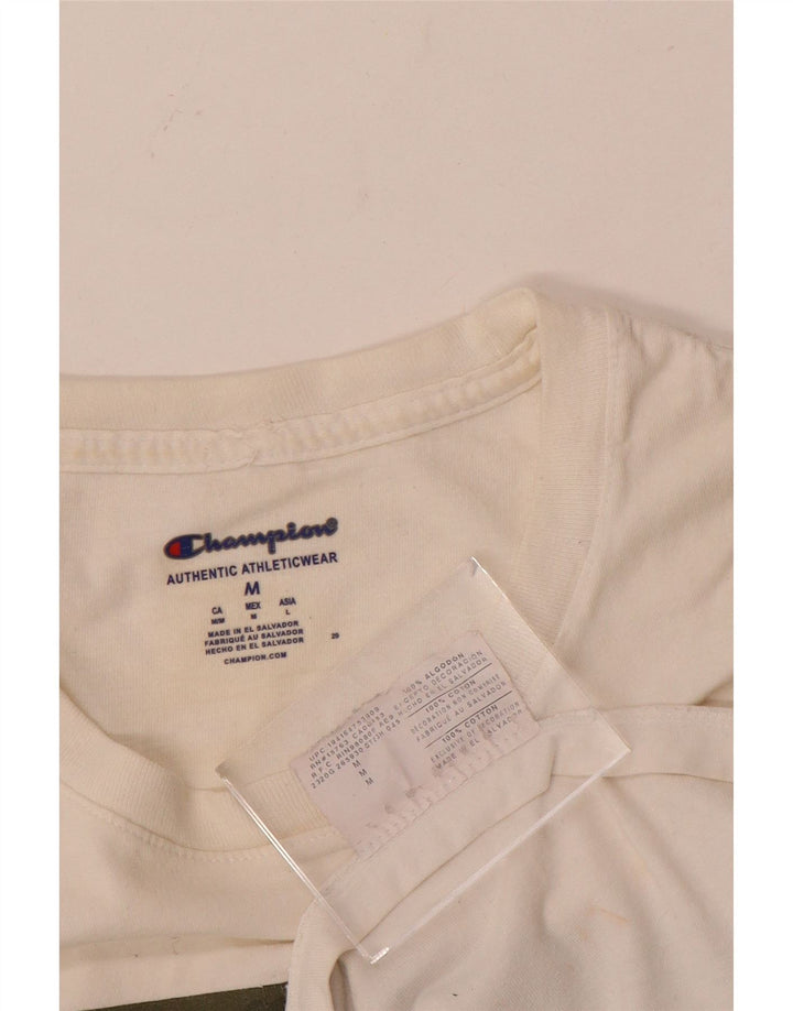Tricou grafic pentru bărbați Champion Top Medium White Bumbac
